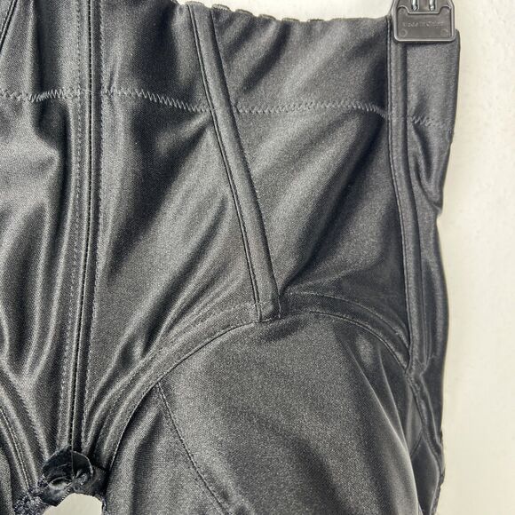 Vintage Backless Bustier By Delicates Lingerie Black Satin Bra Corset 36C Boning - Picture 4 of 13